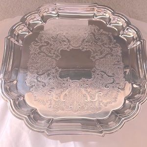 Gorham Heritage EP Scalloped Silver plate tray